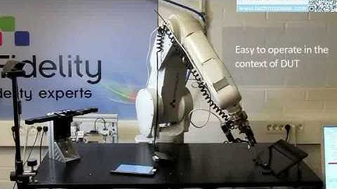 6 Axis robot with the new OptoFidelity Touch and Test software
