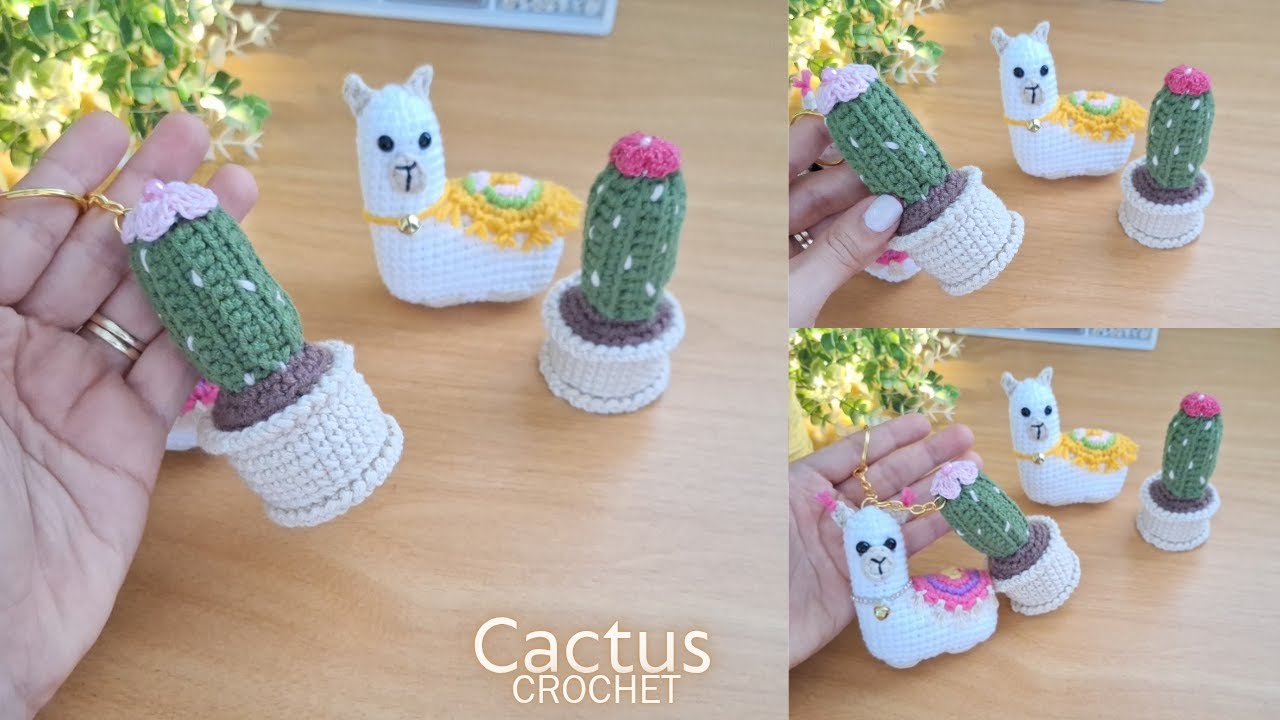 DIY🌵| CACTUS Amigurumi | Llavero Fácil a Crochet🌵😍