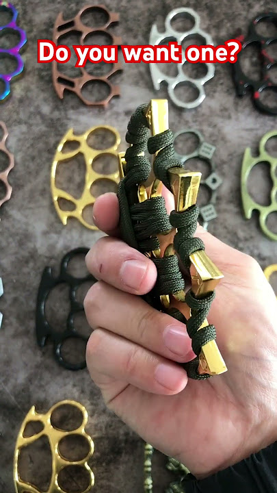 Golden cow head brass knuckle duster #knuckles