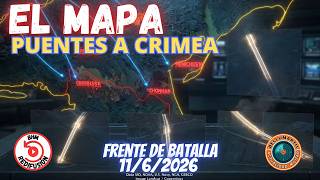 OBJETIVO:LOS PUENTES A CRIMEA. Ucrania sigue debilitando la logística rusa MAPA DE FRENTE DE BATALLA