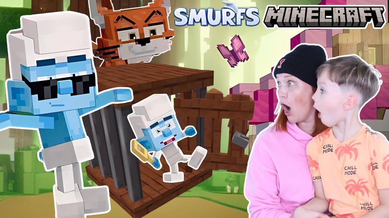 MINECRAFT Parkour Challenge SMURFS Style | Gameplay with Ima and Jessy