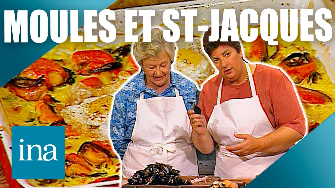 Gratin de moules et ragoût de St-Jacques aux kiwis de Maïté 🥝 | INA Les Recettes Vintage