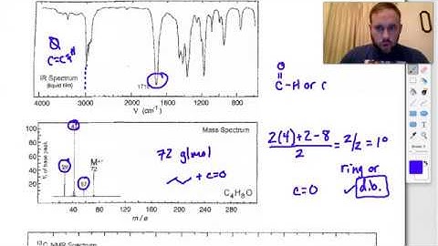 Solving Another Unknown Using NMR, IR and MS Spectroscopy - Example 7