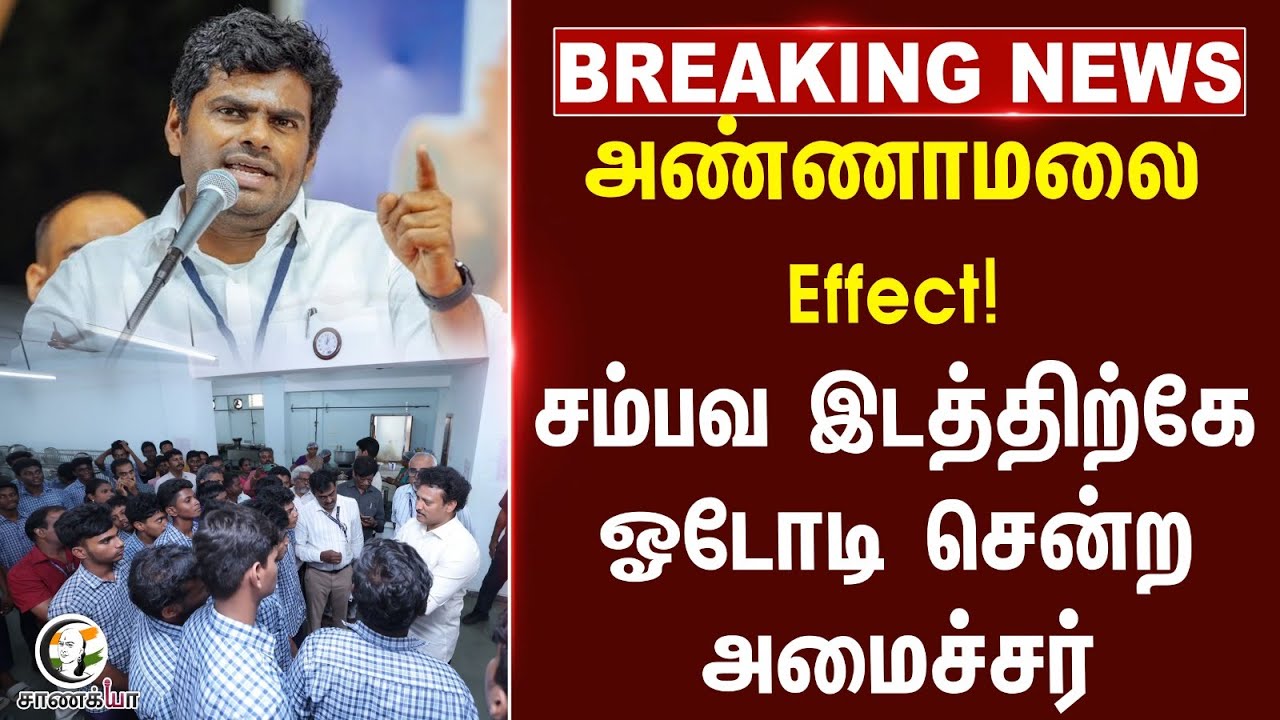 breaking : Annamalai Effect! சம்பவ இடத்திற்கே ஓடோடி சென்ற அமைச்சர் | BJP Tamilnadu