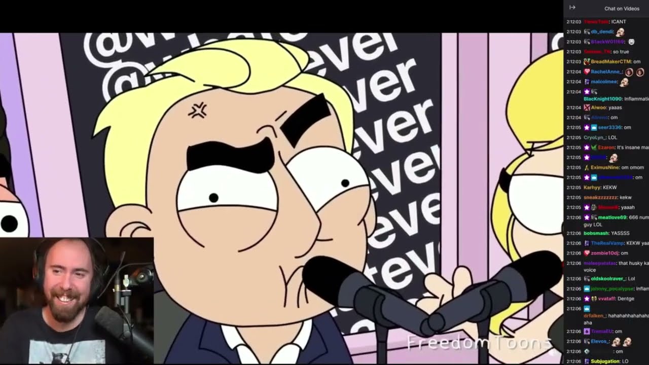 Asmongold LOSES IT Reacting to Hilarious Whatever Podcast Cartoon Roast!