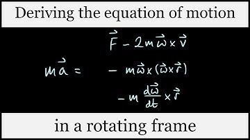 Equation of motion in a rotating frame: deriving the fictitious force terms
