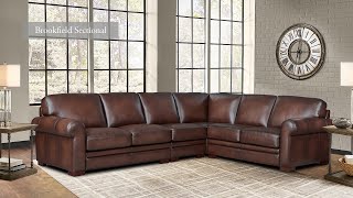 Hydeline Furniture Brookfield Top Grain Leather Sectional