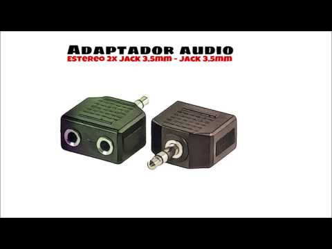 Video de Adaptador audio Estereo 2x Jack 3.5/H-Jack 3.5/M  Negro