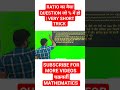 RATIO का वैसा QUESTION जो % में हो #MATHTRICK#SHORTS#YOUTUBEMATHTRICK#FORMULA#RATIOBESTQUESTION