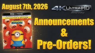 New 4K UHD Blu-ray Announcements & Pre-Orders for August 7th, 2026! 