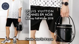 LOUIS VUITTON Cannes Epi Leather Vanity Bag Black