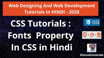 CSS Tutorials : CSS font property in Hindi
