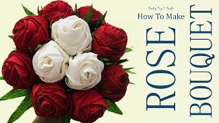 How To Make Rose Paper Flower | Rose Bouquet | Paper Flower | Daily Toy & Craft