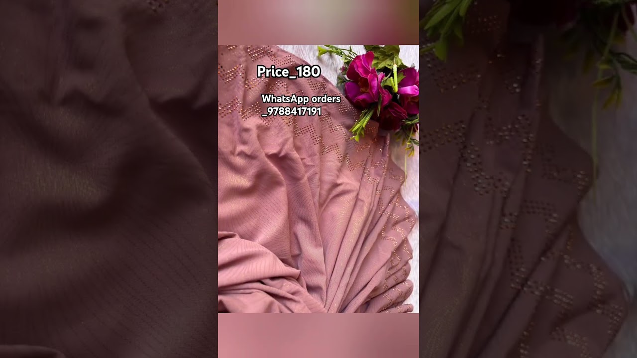 New chiffon  shimmer lines and border stone work hijabs