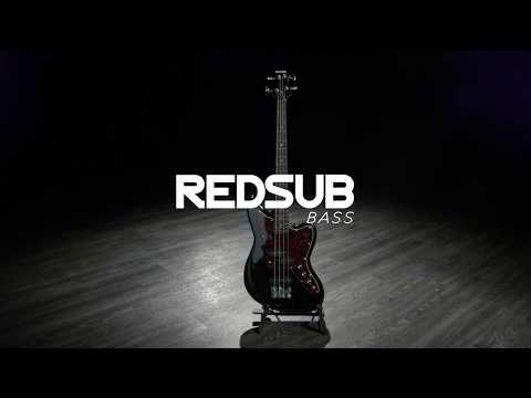 redsub-sfs-short-scale-bass-guitar,-jet-black-|-gear4music-demo