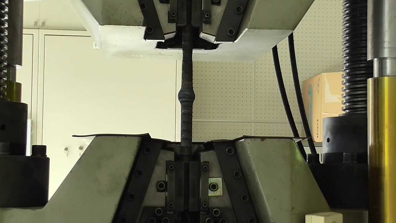 鉄筋の引張試験（1,000 kN万能試験機）HN05【八戸工業研究所】