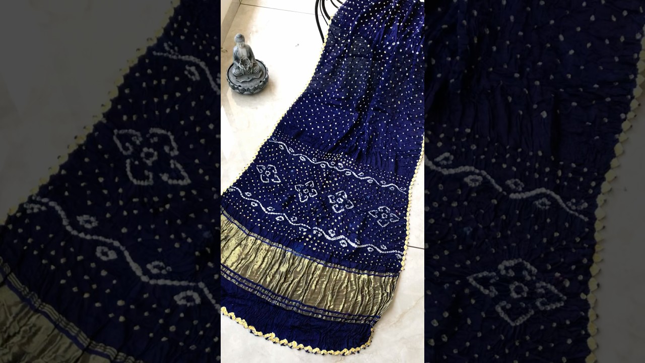 Pure Modal Silk Hand Bandhej Bandhani Saree