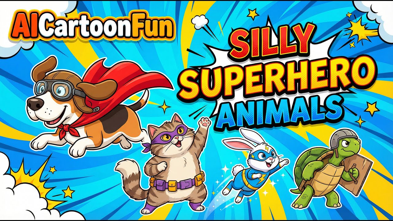 🤣 Silly Superhero Animals Save the Day! | Funny Kids Cartoon Adventure