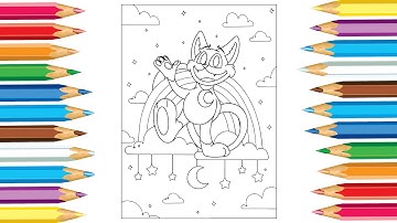 CatNap from Smiling Critters Coloring Pages | How to color Poppy Playtime Chapter 3
