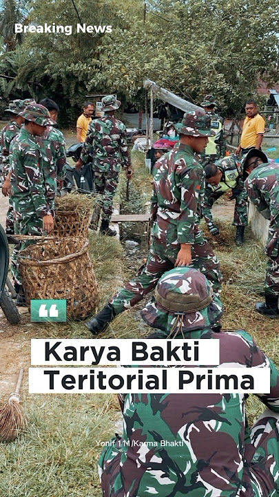 Karya Bakti Teritorial Prima: TNI dan Masyarakat Bersatu Jaga Kebersihan di Lingkungan Pasar #tni
