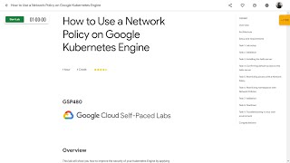 How to Use a Network Policy on Google Kubernetes Engine GSP480