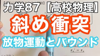 床に斜めに衝突する直前直後の速度：基本原理から解説《力学87》【物理基礎/高校物理】