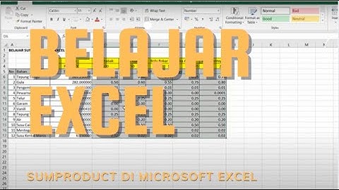 Belajar Rumus SUMPRODUCT di Microsoft Excel
