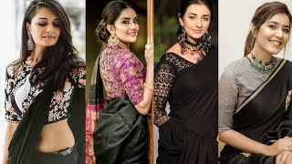 black saree jacket