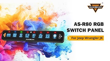 Auxbeam® AS-R80 RGB Switch Panel, 3 Mode Supported (One-Sided Outlet)