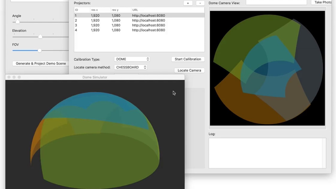 Simulated Fulldome Projector Autoalignment YouTube