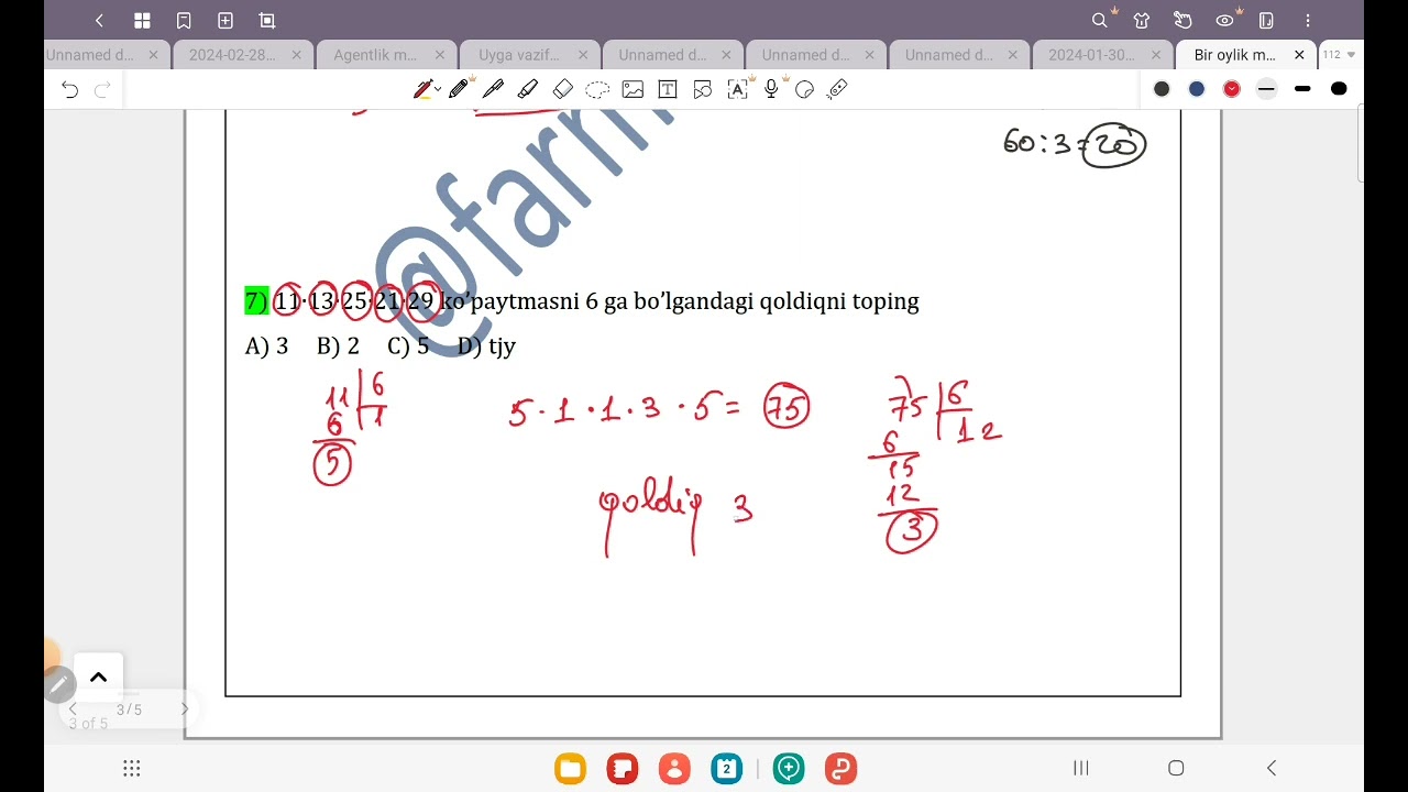 Bir oylik marafon 1-kun