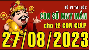 CON SỐ TÀI LỘC HÀNG NGÀY,  CHỦ NHẬT (27-08-2023) CHO 12 CON GIÁP: Giàu có & Thịnh Vượng