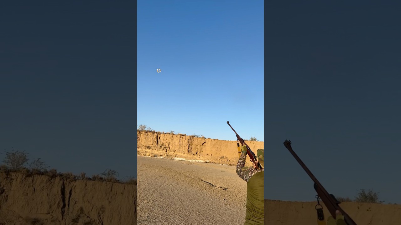 Shoot on a through😮👌able thing in air 