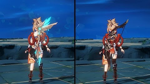 Yoimiya Skyward Harp Vs Rust (R1) Weapon Comparision - Genshin Impact