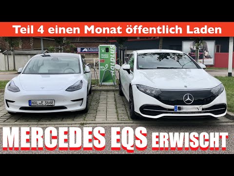 Mercedes EQS Vorserienfahrzeug beim Laden erwischt. Teil 4 öffentlich Laden