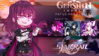 Fatui harbingers react to..Honkai star rail!||honkai star rail\genshin impact||Made by Yuk!ra?