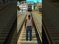 Gta vs Train l hit by train in every GTA Games 🚅 🚉 #gta #gtav #gaming #shorts