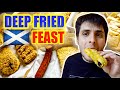 UK takeout food MUKBANG ASMR! Trying SCOTTISH FOOD from a local FISH AND CHIPS shop!