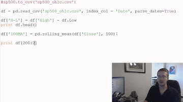 Pandas with Python 2.7 Part 5 - Column Operations (Math, moving averages)