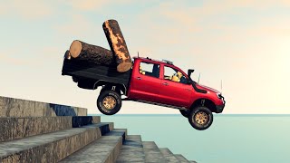 Cars vs Stairs #4 - BeamNG Drive | 🤜​ Truck &Too