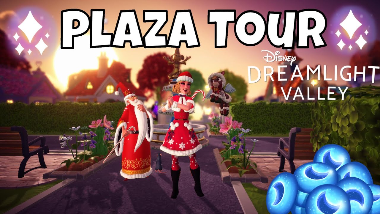 Disney Dreamlight Valley Plaza Tour! (Minimalist Valley LOW ITEM LIMIT)