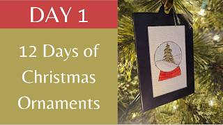 🎄DAY 1: Easy Watercolor Snow Globe Ornament