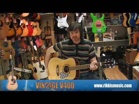 Vintage V400 Acoustic Guitar Review by Rikki's Music Shop, Edinburgh