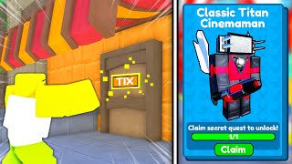 😱 I FOUND ALL SECRET TIX AND GOT THE CLASSIC TITAN CINEMAMAN 🤯- Toilet Tower Defense | Roblox