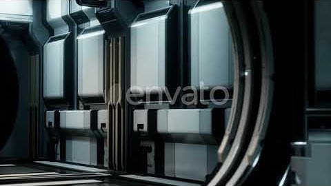 3D Rendering of Realistic Sci-fi Spaceship Corridor | Motion Graphics - Envato elements