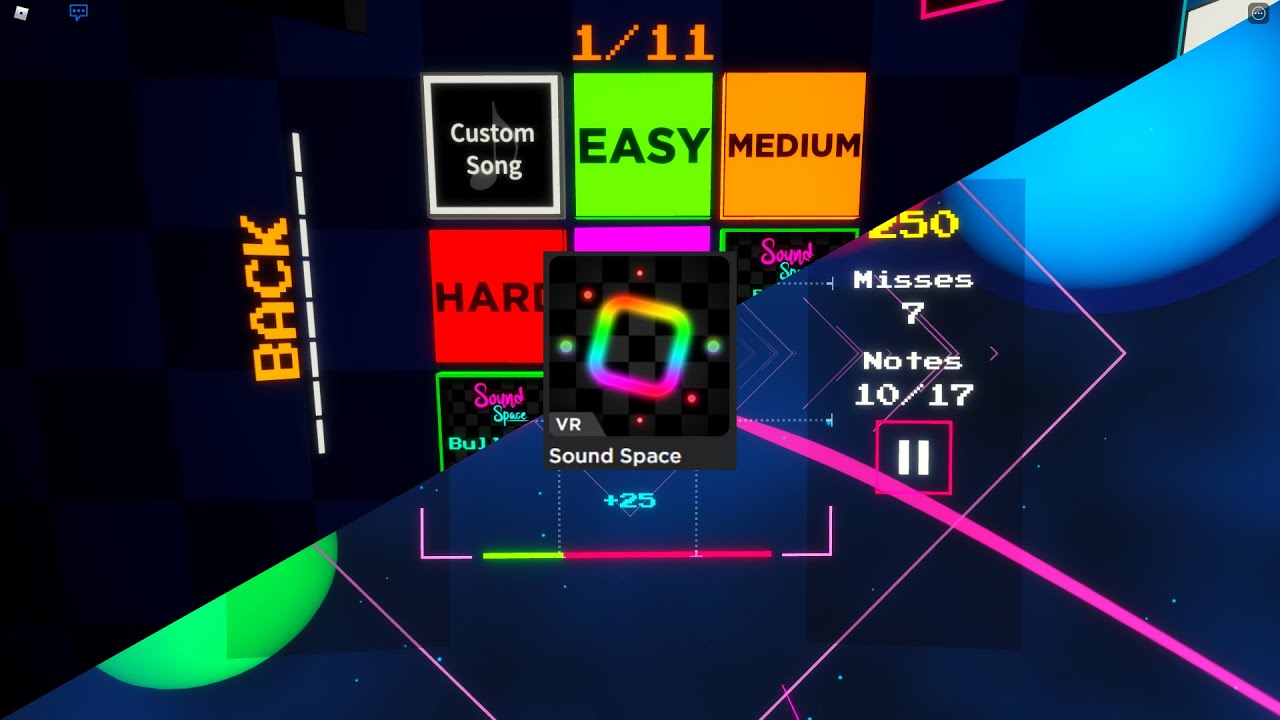 Sound Space A Pretty Cool Beat Saber On Roblox Youtube - playing vr sound space roblox