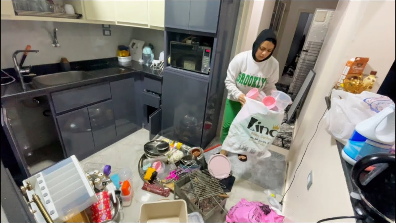 تنضيفات رمضان 🌙قلبت المطبخ 🫣بدأ العد التنازلي🥹متوقعتش ال شوفتو😳