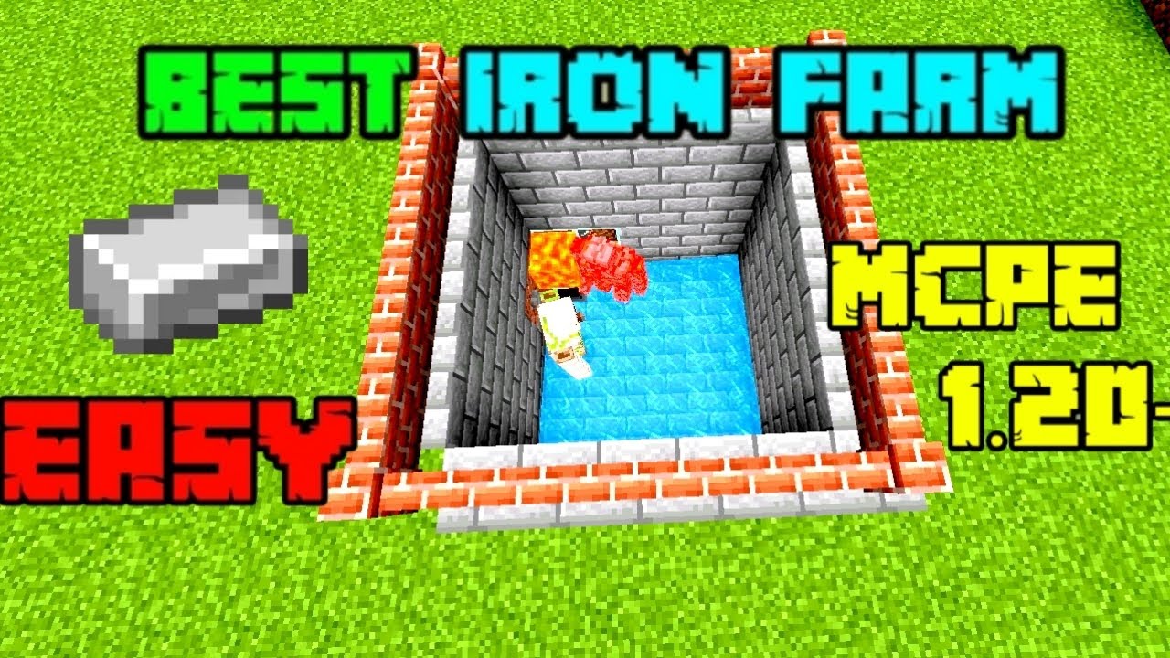 Best iron farm for Minecraft pocket edition 1.20 YouTube