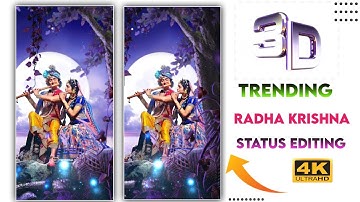 Radha Krishna 3d Full Screen Status Video Editing | Alight Motion | 3d Trending Behind object status