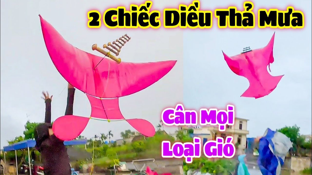 Thả Bão 2 Diều Chính Mỹ Và Diều Mẹ Bồng Con Đột Biến Ngày Mưa